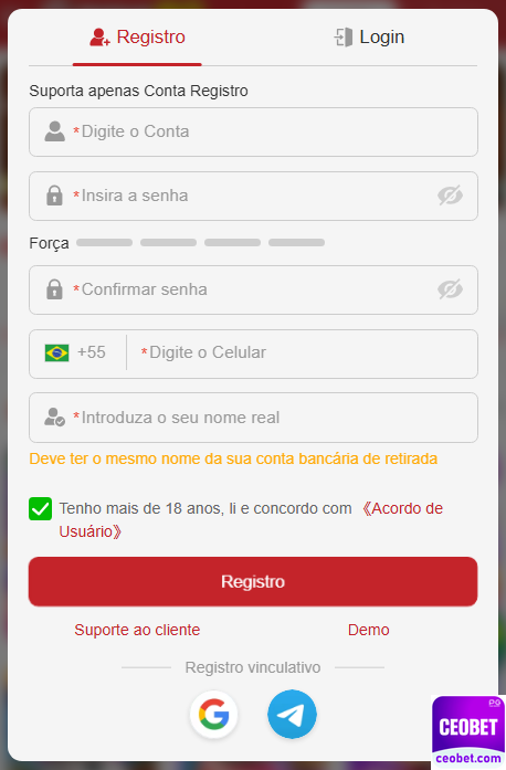 Experiência de Jogos ceobet.com